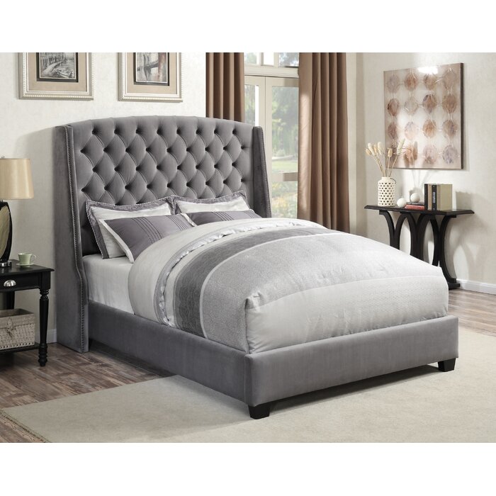 Lark Manor Kraker Tufted Upholstered Low Profile Standard Bed | Wayfair